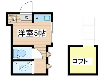 ソフィアフルーティー(ワンルーム/1階)の間取り写真