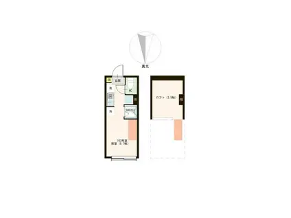 ハーモニーテラス都立家政(ワンルーム/1階)の間取り写真