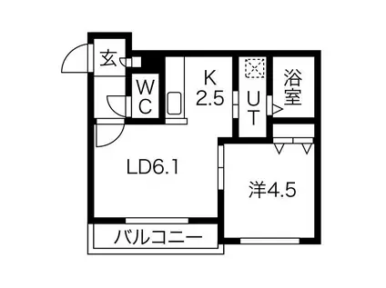 フォートレスN14(1LDK/3階)の間取り写真