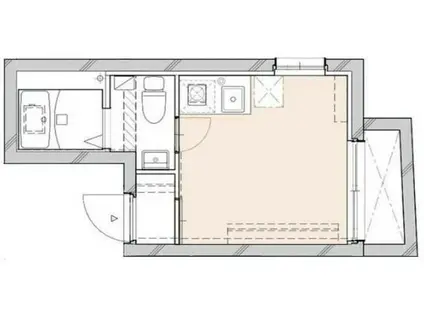 PROTO笹塚II(ワンルーム/1階)の間取り写真