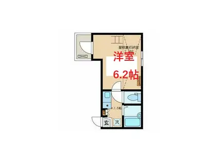 マーレ大森町(1K/3階)の間取り写真