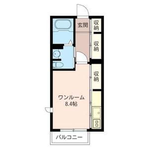 アスティオンM(ワンルーム/1階)の間取り写真