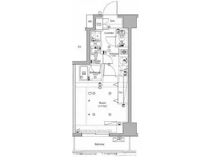 シーフォルム関内II(1K/5階)の間取り写真