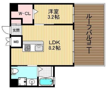 ザ・コッチ神戸(1LDK/10階)の間取り写真