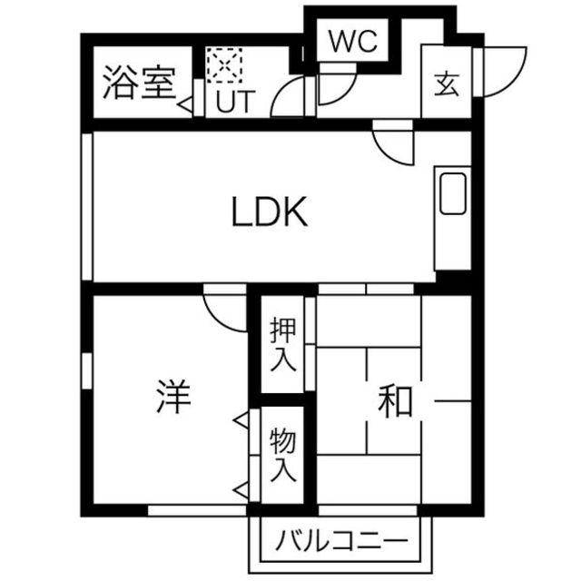 メゾン立部(2LDK/2階)の間取り写真