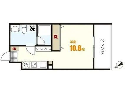 RESIDENCE ICONN NISHIHARA(ワンルーム/9階)の間取り写真