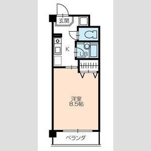 ジナ東海II(1K/3階)の間取り写真