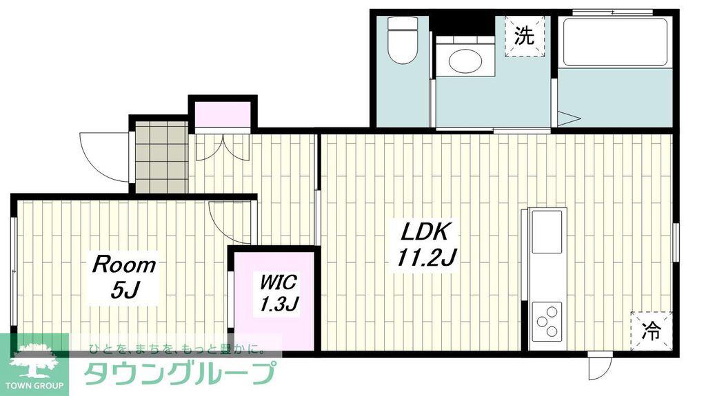 フォレストメゾン恭和II(1LDK/1階)の間取り写真