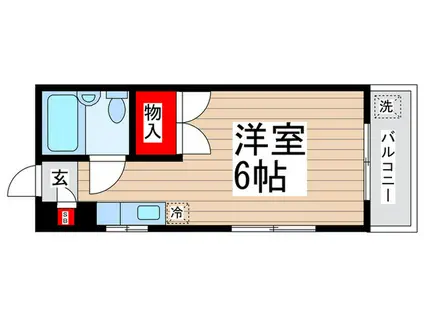 カサプリマベーラ(ワンルーム/2階)の間取り写真