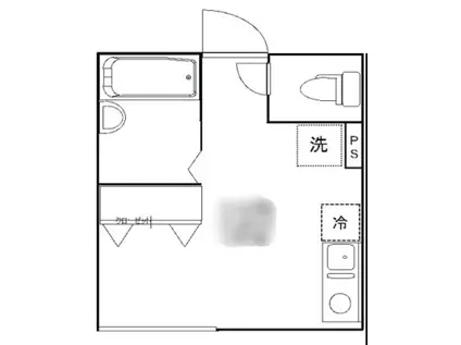 LA02(ワンルーム/3階)の間取り写真