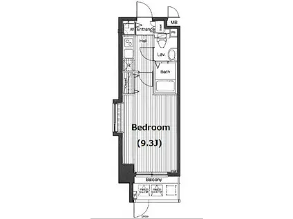 グランド・ガーラ横浜伊勢佐木町(1K/7階)の間取り写真