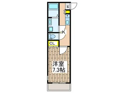 グランレジアネックス(1K/3階)の間取り写真