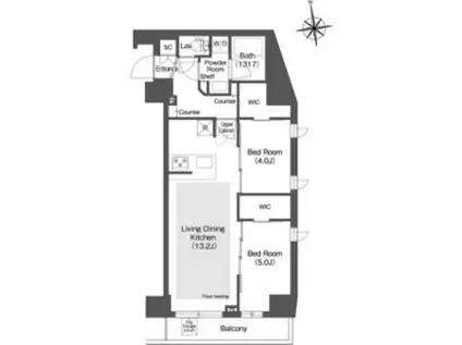 コンフォリア・リヴ西葛西(2LDK/6階)の間取り写真