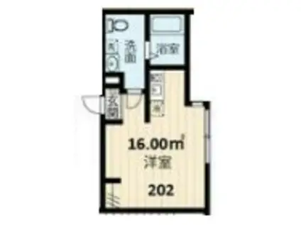 上石神井マンション(1K/2階)の間取り写真