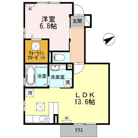 JR山陽本線 徳山駅 バス乗車時間:10分 最寄りバス停で下車 徒歩3分 2階建 築15年(1LDK/1階)の間取り写真