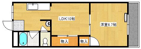 小川コーポ(1LDK/2階)の間取り写真