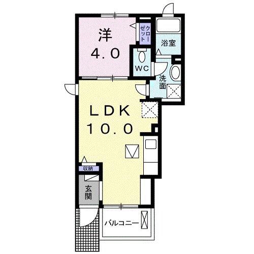 JR常磐線 原ノ町駅 徒歩34分 2階建 築9年(1LDK/1階)の間取り写真