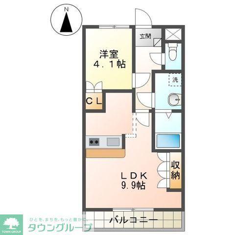 メゾン デ ファミーユ K(1LDK/1階)の間取り写真