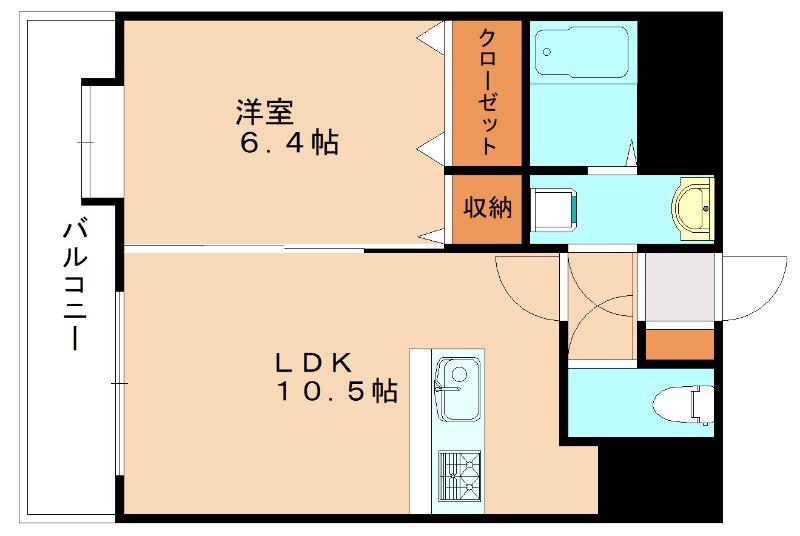 フォレストコート(1LDK/2階)の間取り写真