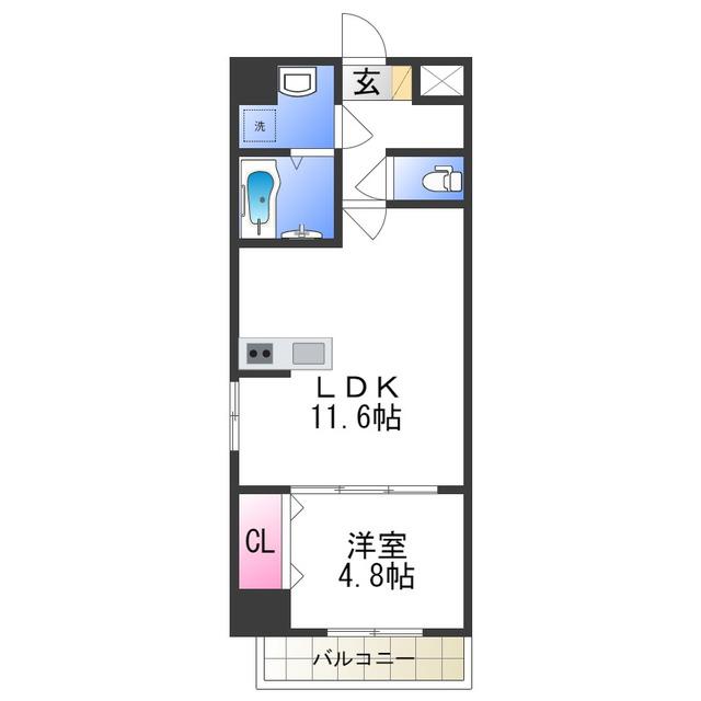 MANDARIN COURT 深井駅前(1LDK/3階)の間取り写真