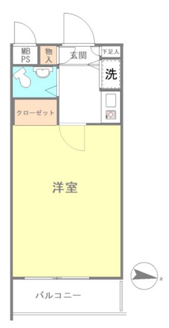 ライオンズマンション大島(1K/6階)の間取り写真