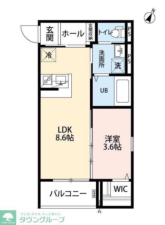 ROBOT HOME 井尻Ⅳ(1LDK/2階)の間取り写真