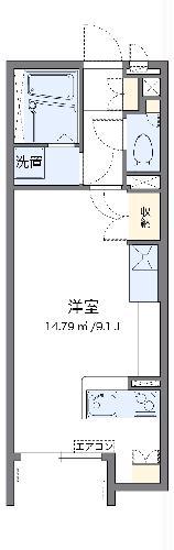 レオネクストなかた(ワンルーム/2階)の間取り写真