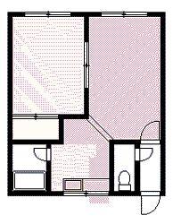 第2大橋マンション(1LDK/1階)の間取り写真