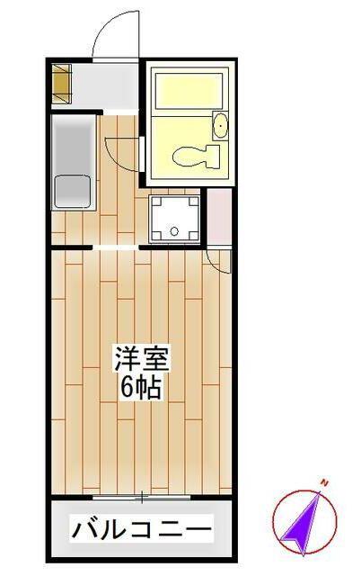 センチュリーハイツ美咲(1K/2階)の間取り写真