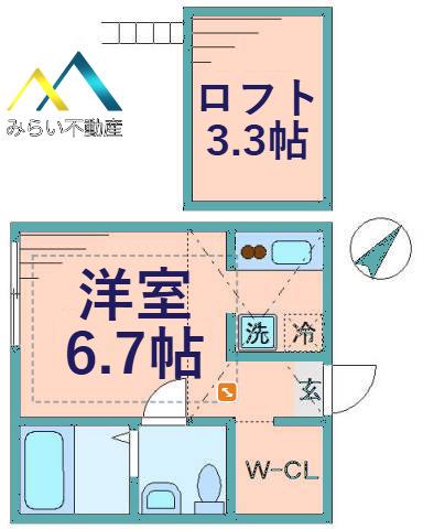チャーリーハウス(ワンルーム/2階)の間取り写真