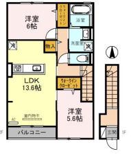 ファミール希III(3LDK/1階)の間取り写真