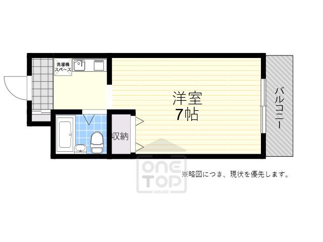ルミナス千里山(1K/3階)の間取り写真