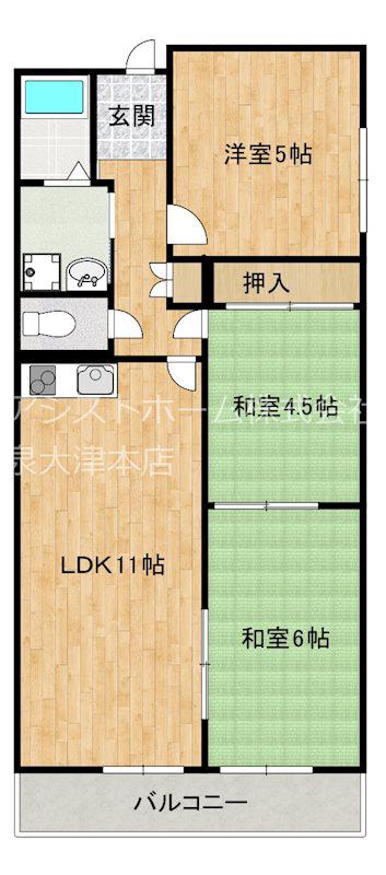 メルベーユ・246(3LDK/2階)の間取り写真