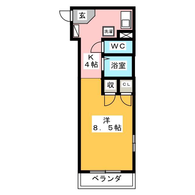 レジデンスTL西荘(1K/4階)の間取り写真