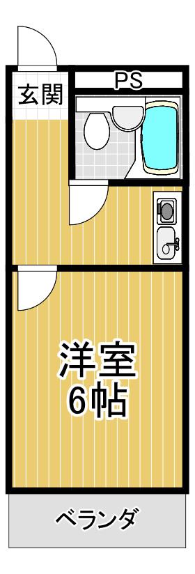 シャルムメゾン神崎(1K/1階)の間取り写真