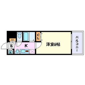 プレサンス泉アーバンゲート(1K/8階)の間取り写真