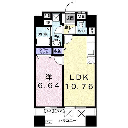 コンフォルト南葛西(1LDK/8階)の間取り写真