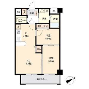 WILL DO四日市鵜の森(2LDK/2階)の間取り写真