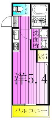 ELYSION OKINO(ワンルーム/3階)の間取り写真