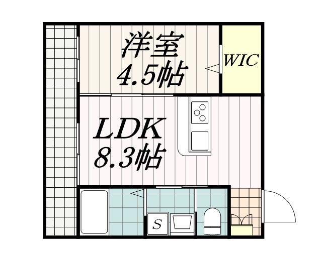 ラ・ターナ本千葉(1LDK/2階)の間取り写真