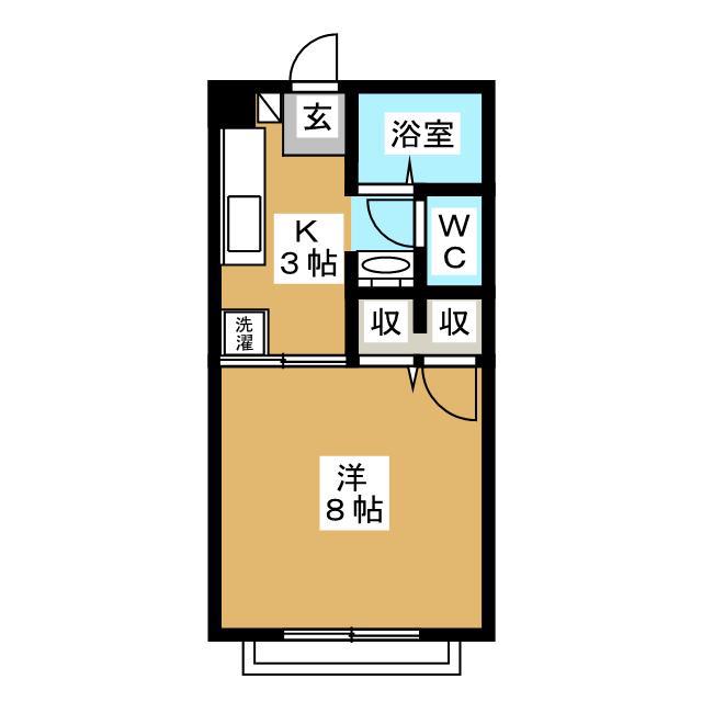 サニーコートK(1K/1階)の間取り写真