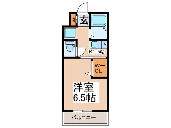 BLUME公園南(1K/2階)の間取り写真