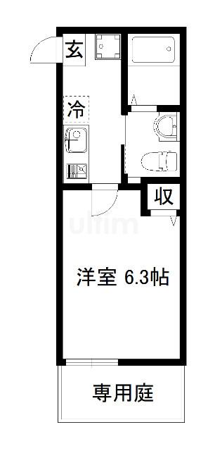 NOA東寺駅(1K/1階)の間取り写真