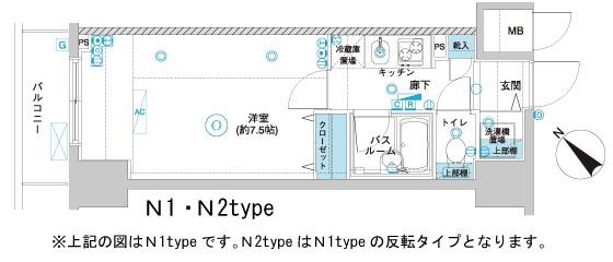 フェニックス横濱関内BAY GAIA(1K/3階)の間取り写真