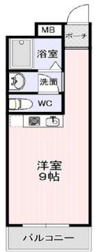 新栄プロパティー住道(ワンルーム/6階)の間取り写真