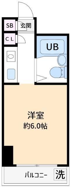 ウィンド津田沼(ワンルーム/5階)の間取り写真