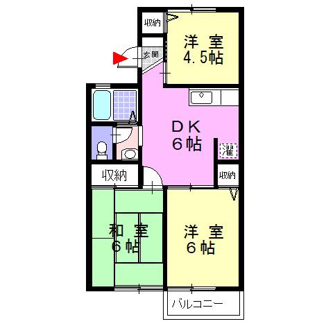 サンコーポ(3DK/1階)の間取り写真