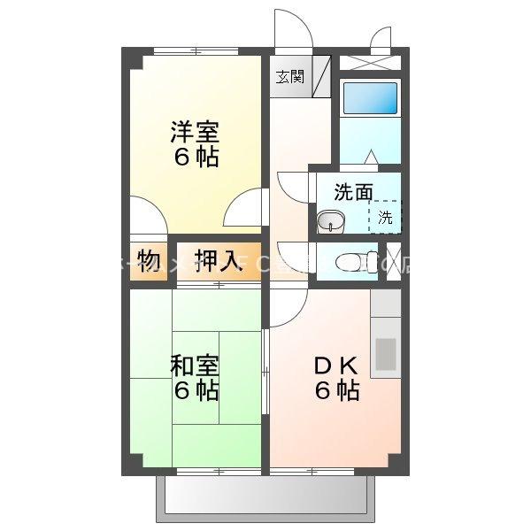 SURPLUS 常春 A(2DK/2階)の間取り写真