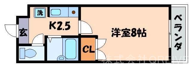 センチュリー玉川(1K/5階)の間取り写真