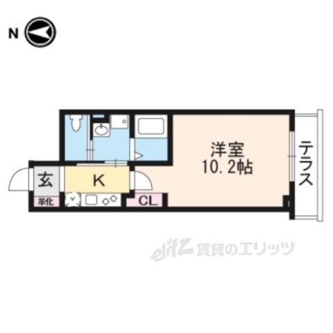 ソフィアブリュー(1K/1階)の間取り写真